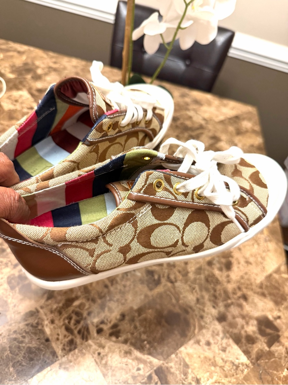 Coach Barrett Signature Canvas Sneakers with Interior Legacy Stripes